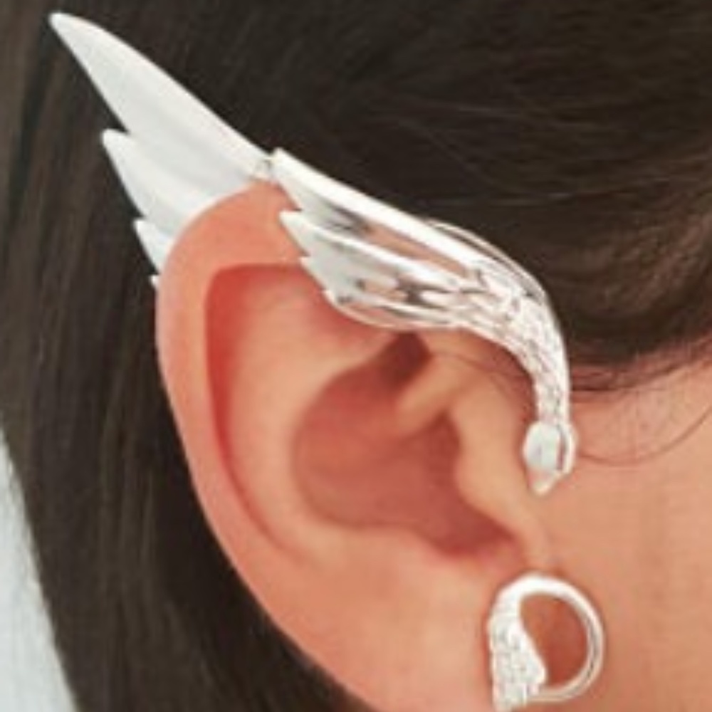 Elf Ears Silver Wings - image 3